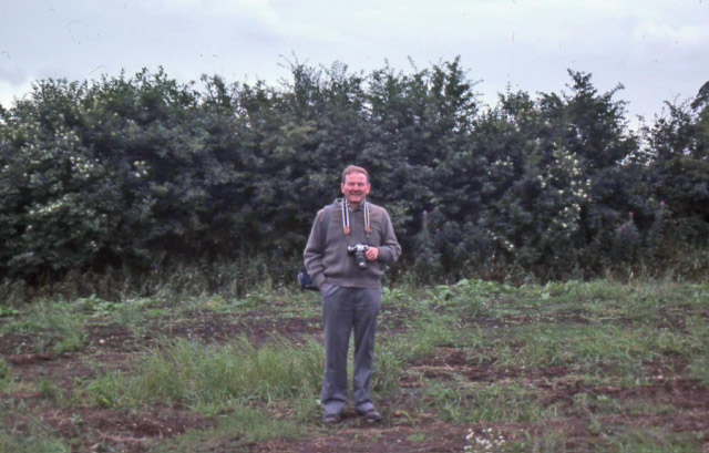 Brian Brady, a former Chairman of the Association in the early 1970's surveys the site of his new plot (no. 10)