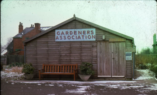 This our present Hut when it was on the old site, in 1979. Houses in Rob Lane are in the background.